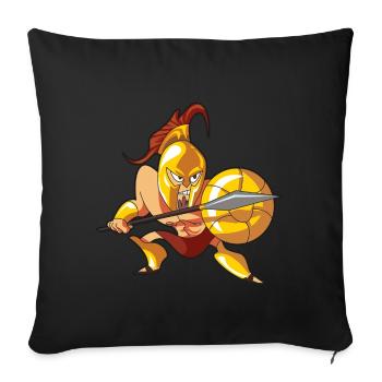 Combattant Sparta Spartan - Housse de coussin décorative 45 x 45 cm - noir - Devant