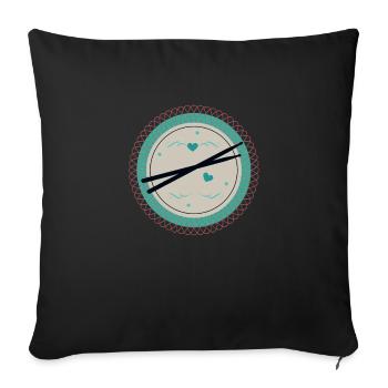 Drums - Sofa pillowcase 17,3'' x 17,3'' (45 x 45 cm) - black - Front