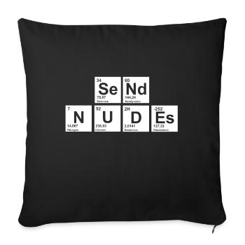 nerdy send nudes - Sofa pillowcase 17,3'' x 17,3'' (45 x 45 cm) - black - Front