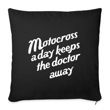 motocross saying funny - Sofa pillowcase 17,3'' x 17,3'' (45 x 45 cm) - black - Front