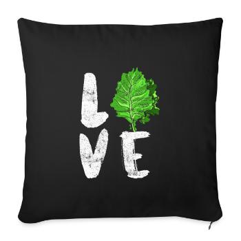 J'adore la salade - Housse de coussin décorative 45 x 45 cm - noir - Devant