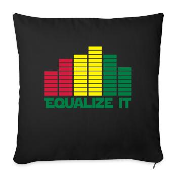 equalizer - Sofa pillowcase 17,3'' x 17,3'' (45 x 45 cm) - black - Front