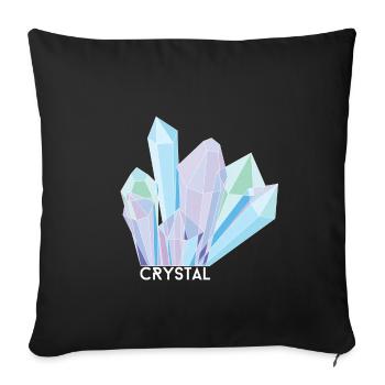 Cristal - Housse de coussin décorative 45 x 45 cm - noir - Devant
