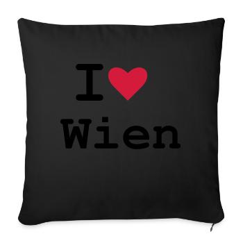 Vienna - Sofa pillowcase 17,3'' x 17,3'' (45 x 45 cm) - black - Front