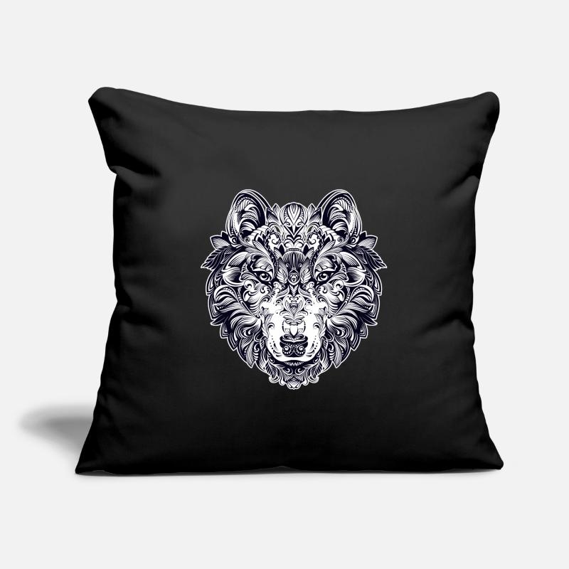 Wolf Design Housse de coussin décorative 45 x 45 cm