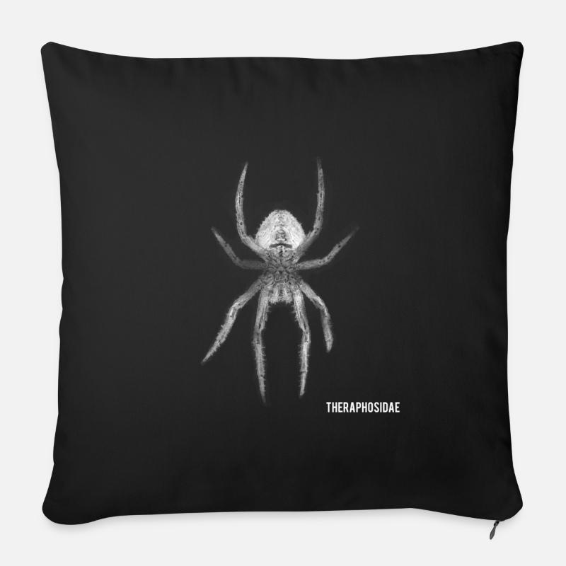 Vogelspinne spinne Insekt - Sofakissenbezug 45 x 45 cm - Schwarz