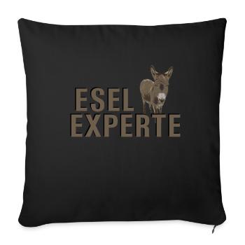 Esel Expert - Housse de coussin décorative 45 x 45 cm - noir - Devant