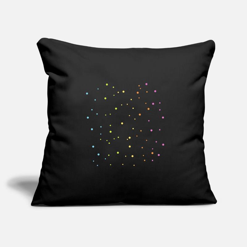 Rainbow dots pattern gift idea Sofa pillowcase 17,3'' x 17,3'' (45 x 45 cm)