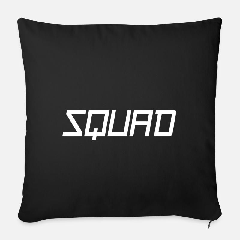 équipe - Housse de coussin décorative 45 x 45 cm - noir