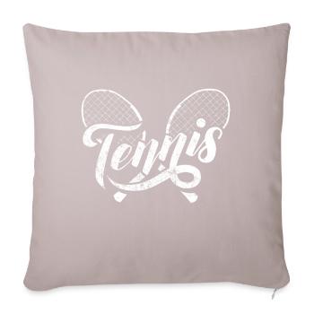 Tennis tennis rackets - Sofa pillowcase 17,3'' x 17,3'' (45 x 45 cm) - light taupe - Front