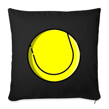 Tennis Tennis Ball Tennis Racket Tennis Game - Sofa pillowcase 17,3'' x 17,3'' (45 x 45 cm) - black - Front