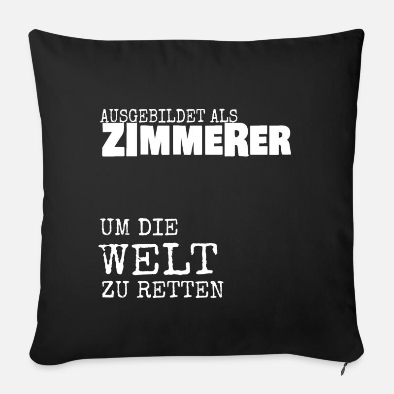 Zimmerer - Sofakissenbezug 45 x 45 cm - Schwarz