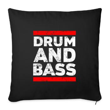 Drum n Bass party music - Sofa pillowcase 17,3'' x 17,3'' (45 x 45 cm) - black - Front