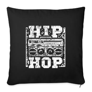 Hip hop musik ghettoblaster - Sofakissenbezug 45 x 45 cm - Schwarz - Vorne