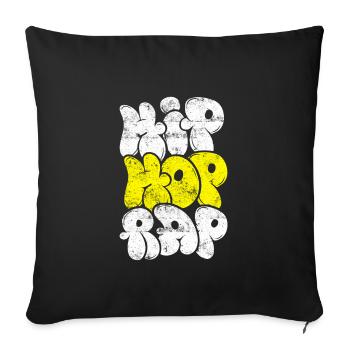 Musique hip hop rap - Housse de coussin décorative 45 x 45 cm - noir - Devant
