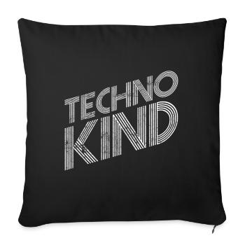 Techno music - Sofa pillowcase 17,3'' x 17,3'' (45 x 45 cm) - black - Front
