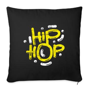 Hip hop music - Sofa pillowcase 17,3'' x 17,3'' (45 x 45 cm) - black - Front