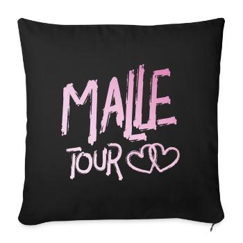 heart tour - Sofa pillowcase 17,3'' x 17,3'' (45 x 45 cm) - black - Front