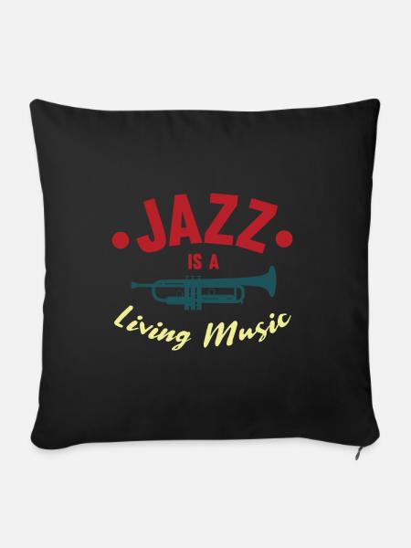 Jazz - Sofakissenbezug 45 x 45 cm - Schwarz