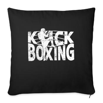 Kickboxing Sports de combat - Housse de coussin décorative 45 x 45 cm - noir - Devant