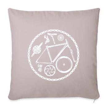 Chaîne de bicyclette - Housse de coussin décorative 45 x 45 cm - taupe clair - Devant