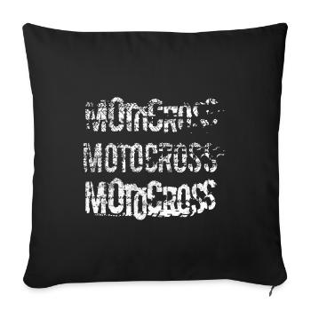 motocross sport bike - Sofa pillowcase 17,3'' x 17,3'' (45 x 45 cm) - black - Front