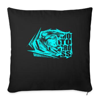 motocross sport bike - Sofa pillowcase 17,3'' x 17,3'' (45 x 45 cm) - black - Front