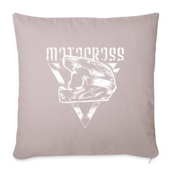 motocross helmet extreme sports - Sofa pillowcase 17,3'' x 17,3'' (45 x 45 cm) - light taupe - Front