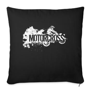 motocross sport saying - Sofa pillowcase 17,3'' x 17,3'' (45 x 45 cm) - black - Front