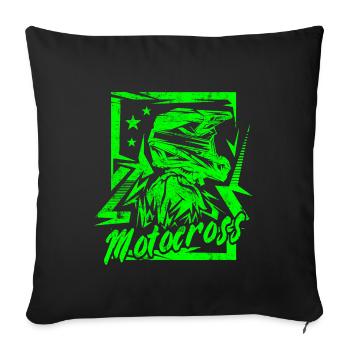motocross sport - Sofa pillowcase 17,3'' x 17,3'' (45 x 45 cm) - black - Front