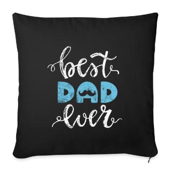 Der beste papa - Sofakissenbezug 45 x 45 cm - Schwarz - Vorne