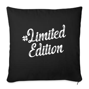 limited edition - Sofa pillowcase 17,3'' x 17,3'' (45 x 45 cm) - black - Front