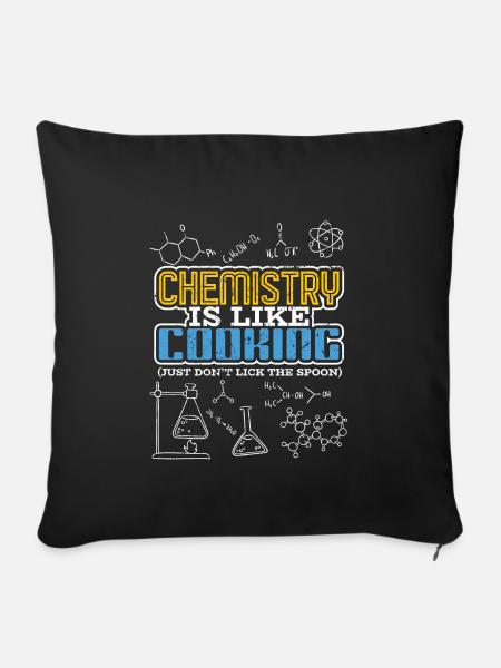 Chemie Lehrer Spruch - Sofakissenbezug 45 x 45 cm - Schwarz