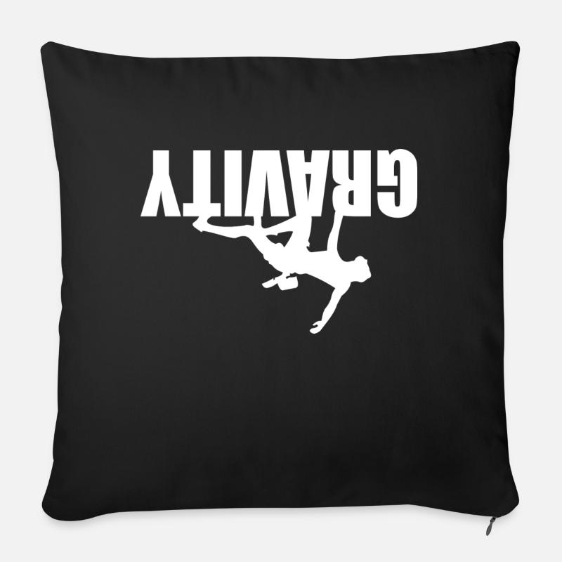 Gravité en bloc - Housse de coussin décorative 45 x 45 cm - noir