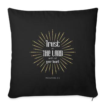 Bibelspruch Vers Jesus Spruch - Sofakissenbezug 45 x 45 cm - Schwarz - Vorne