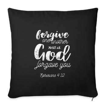 Jesus say Bible verse - Sofa pillowcase 17,3'' x 17,3'' (45 x 45 cm) - black - Front