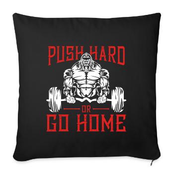 gorilla fitness gym - Sofa pillowcase 17,3'' x 17,3'' (45 x 45 cm) - black - Front