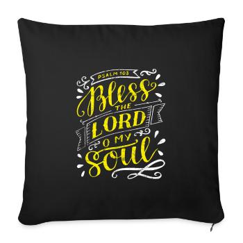 Bible verse Saying - Sofa pillowcase 17,3'' x 17,3'' (45 x 45 cm) - black - Front