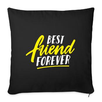 Best friend forever - Sofa pillowcase 17,3'' x 17,3'' (45 x 45 cm) - black - Front