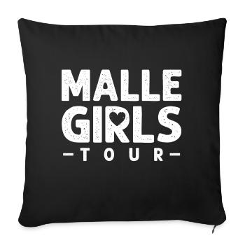 malle girls tour herz - Housse de coussin décorative 45 x 45 cm - noir - Devant