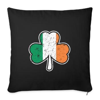 Trèfle irlandais - Housse de coussin décorative 45 x 45 cm - noir - Devant