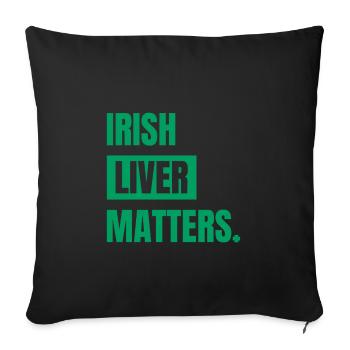 Foie irlandais foie irlandais - Housse de coussin décorative 45 x 45 cm - noir - Devant