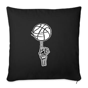 Basketball Skeleton Triko Ball Gift - Sofa pillowcase 17,3'' x 17,3'' (45 x 45 cm) - black - Front