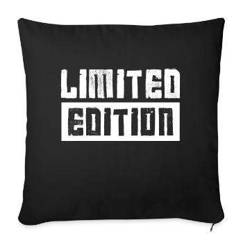 limited edition - Sofa pillowcase 17,3'' x 17,3'' (45 x 45 cm) - black - Front