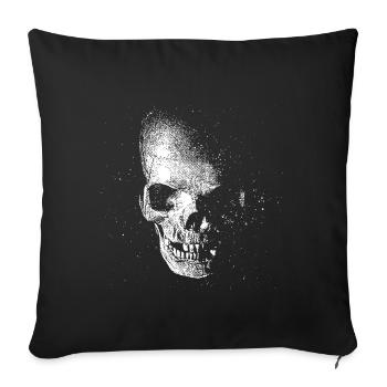 Crâne crâne crâne - Housse de coussin décorative 45 x 45 cm - noir - Devant