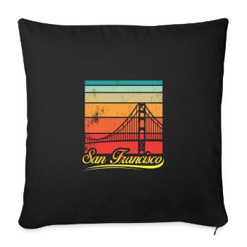 San Francisco - Sofakissenbezug 45 x 45 cm - Schwarz - Vorne