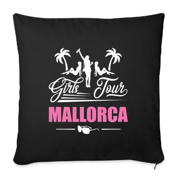 Mallorca Girls Women Tour - Sofa pillowcase 17,3'' x 17,3'' (45 x 45 cm) - black - Front