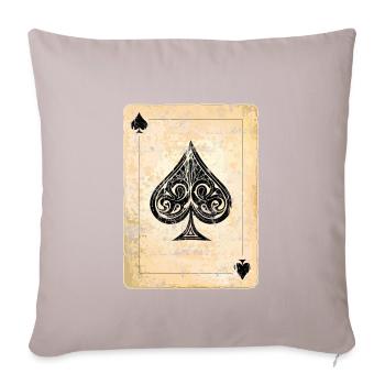 Poker card ace of spades - Sofa pillowcase 17,3'' x 17,3'' (45 x 45 cm) - light taupe - Front