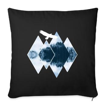 Wald natur Formen Geometrie mathematik Geschenk - Sofakissenbezug 45 x 45 cm - Schwarz - Vorne