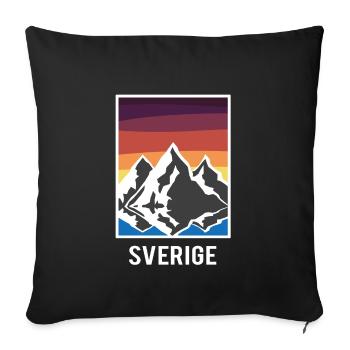 Sverige - Housse de coussin décorative 45 x 45 cm - noir - Devant